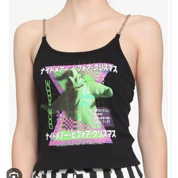 Hot Topic Tops - Hot Topic The Nightmare Before Christmas Oogie Boogie Chain Tank Top Cropped S